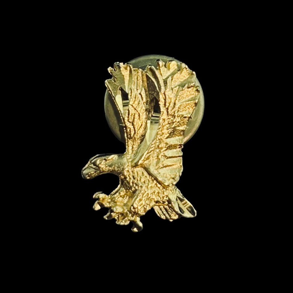 Gold Tone Eagle Lapel Pin